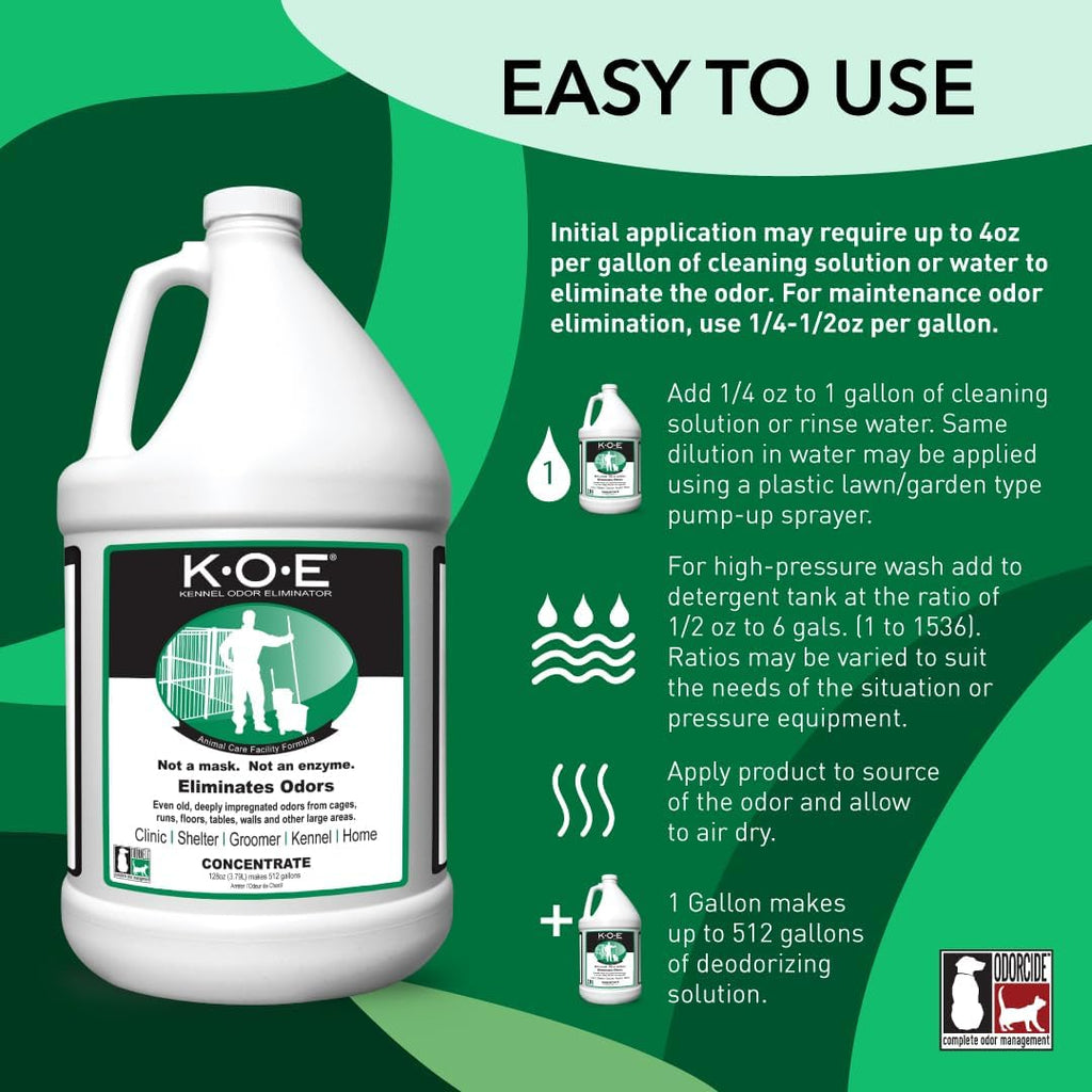 Odorcide Thornell K-O-E label detail showing professional strength formula