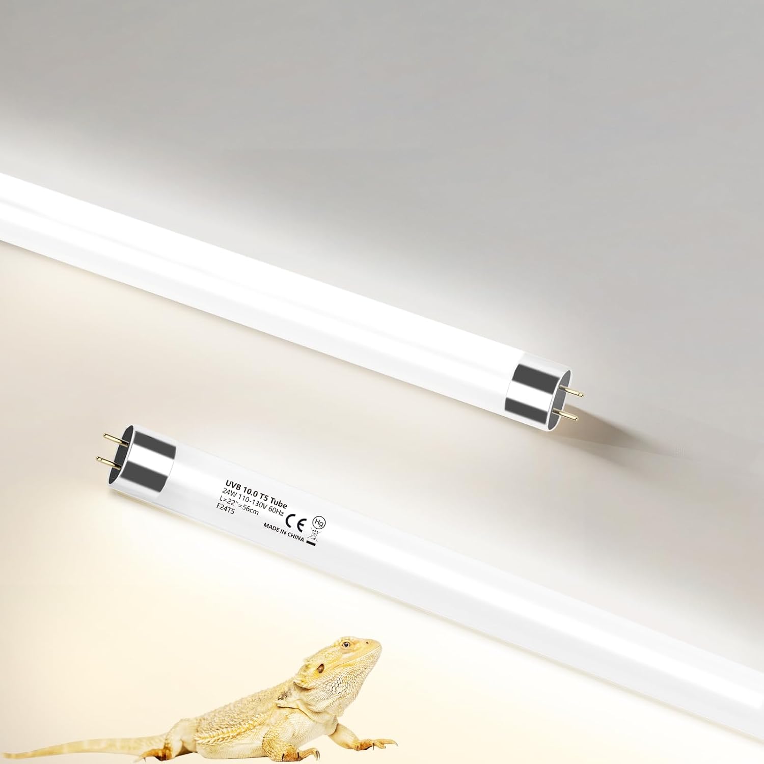 8W T5 10.0 UVB Reptile Light Fixture 12" - High Output UVA UVB Light for Bearded Dragons, Turtles & Snakes - Compact UVB Lamp for Desert & Tropical Reptiles (UVB 10.0-Desert, 12INCH-8W) - Image 11