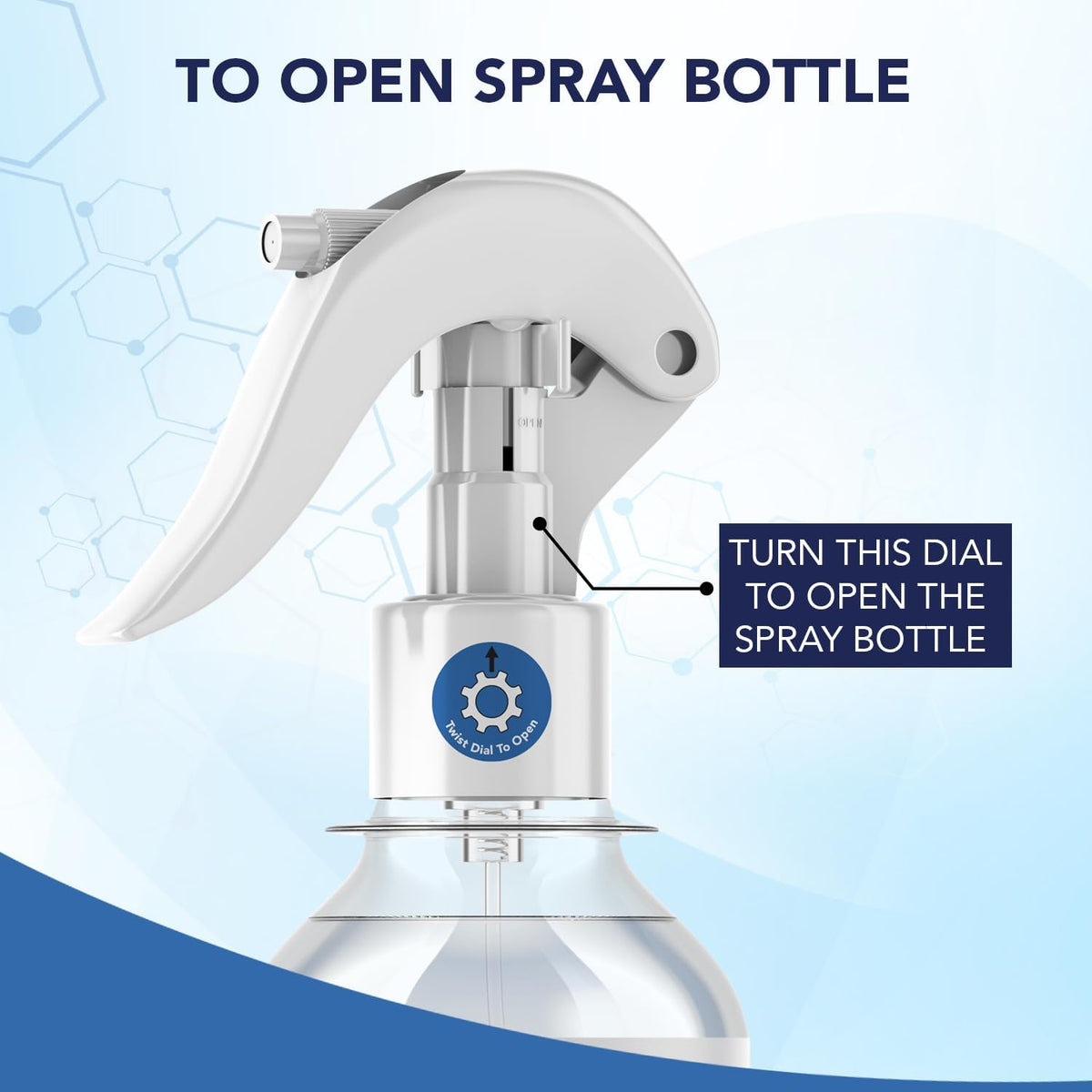 Side profile of Noveha 6 Fluid Ounce wound spray bottle