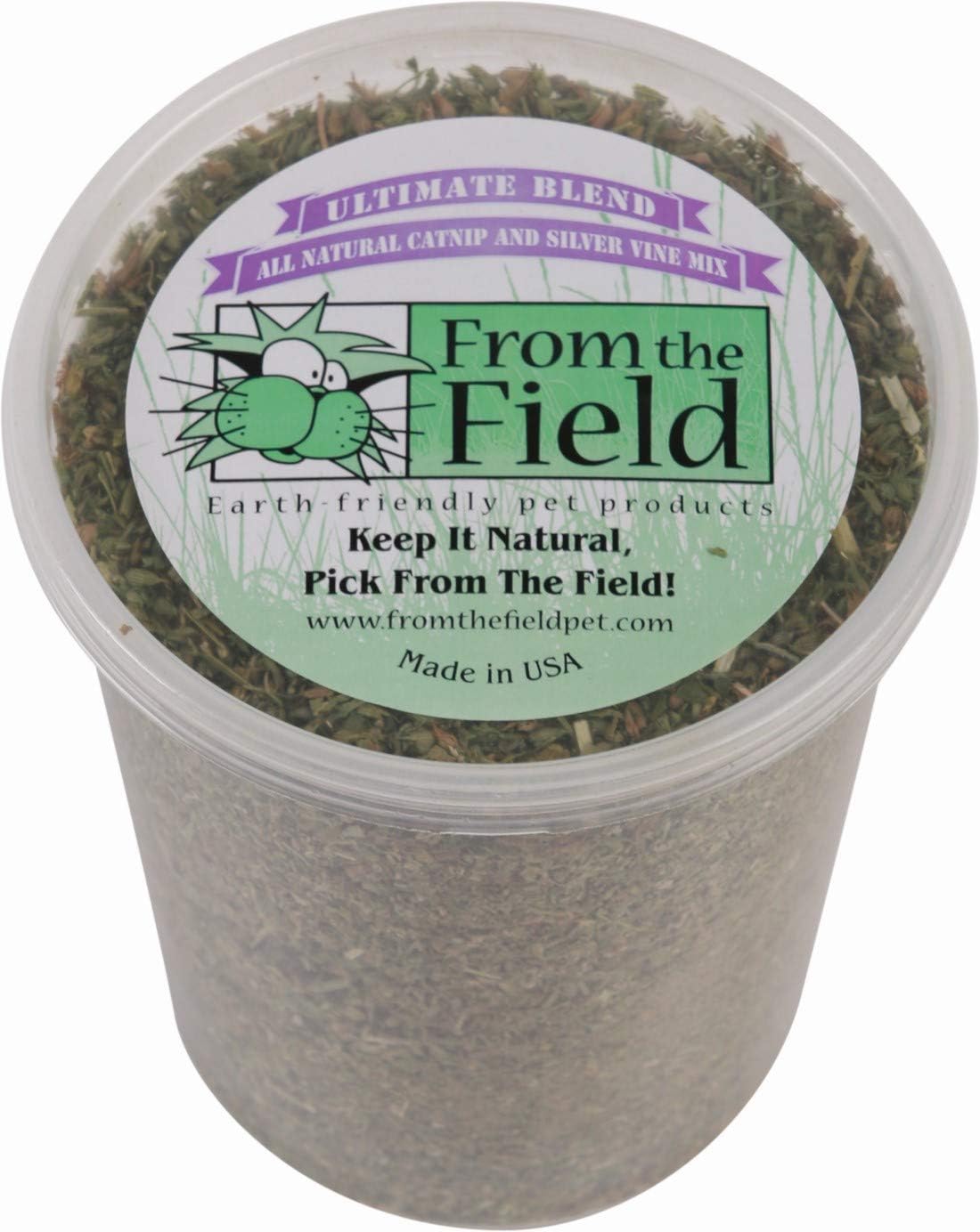 from The Field | Ultimate Blend Catnip & Silver Vine | Premium USA-Grown Catnip for Toys & Playtime | Fresh, Potent, Non-Toxic, Eco-Friendly | Safe for Kittens & Cats | Resealable 2 Oz Tub - Image 9