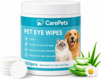 Eye Wipes, 100 Count Pet Tear Stain Cleaning Pads for Dogs and Cats, Gentle Textured Eye Area Wipes with Aloe Vera and Chamomile, Fragrance Free (3) | Gentle Textured Eye Wipes - Image 10