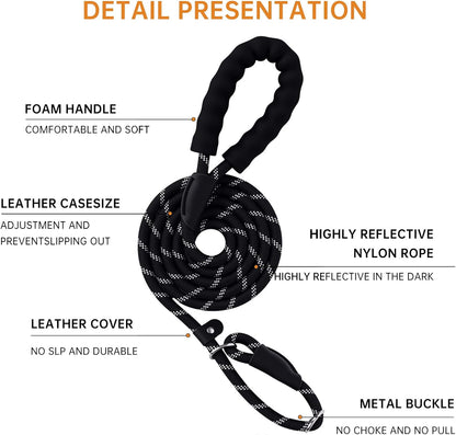 Keittpeet heavy duty dog training leash close up on the adjustable metal limit buckle stopper.