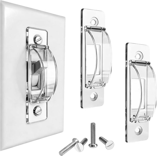 Vaqulion light switch cover guard front view clear design