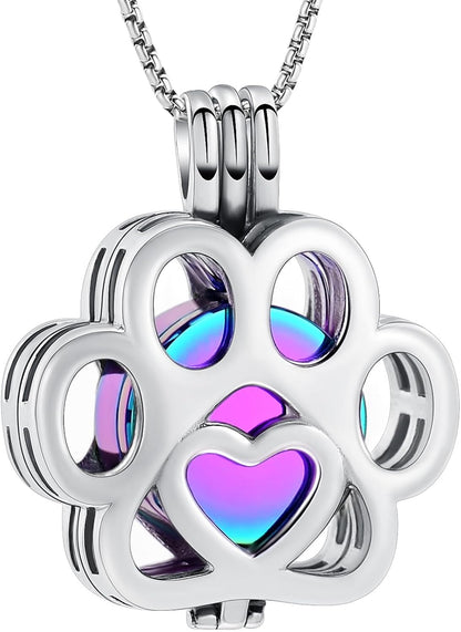 Oinsi Pet Cremation Jewelry For Ashes For Dog/Cat Paw Stainless Steel Memorial Locket Urn Necklace Inside Mini Case Keepsake Cremation Jewelry Women Men - Image 11
