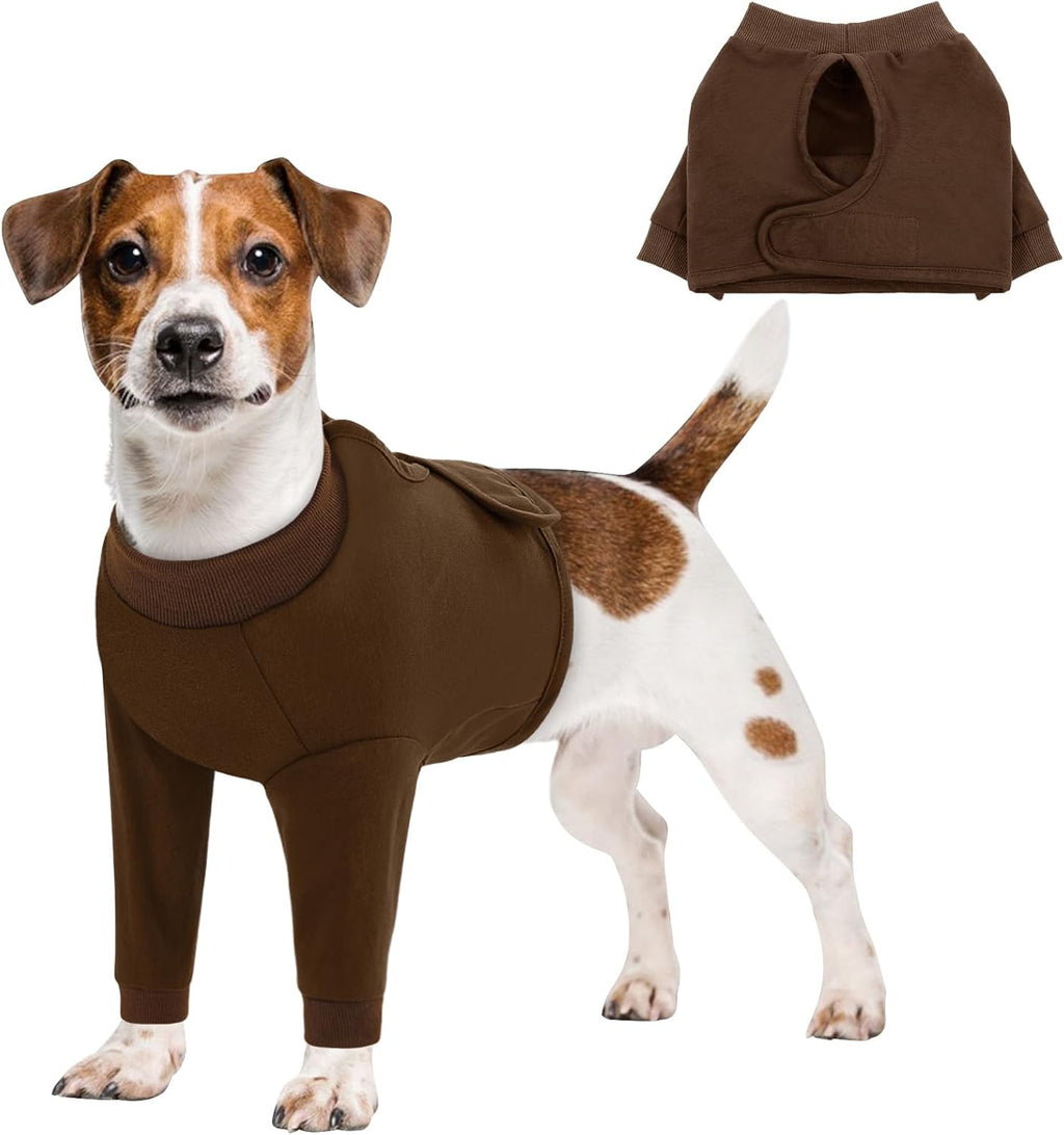 Queenmore Dog Surgery Recovery Sleeve Front Legs, Breathable Dog Recovery Sleeve, Elbow Protector Pet Cone Alternative After Surgery, Green, M - Image 12