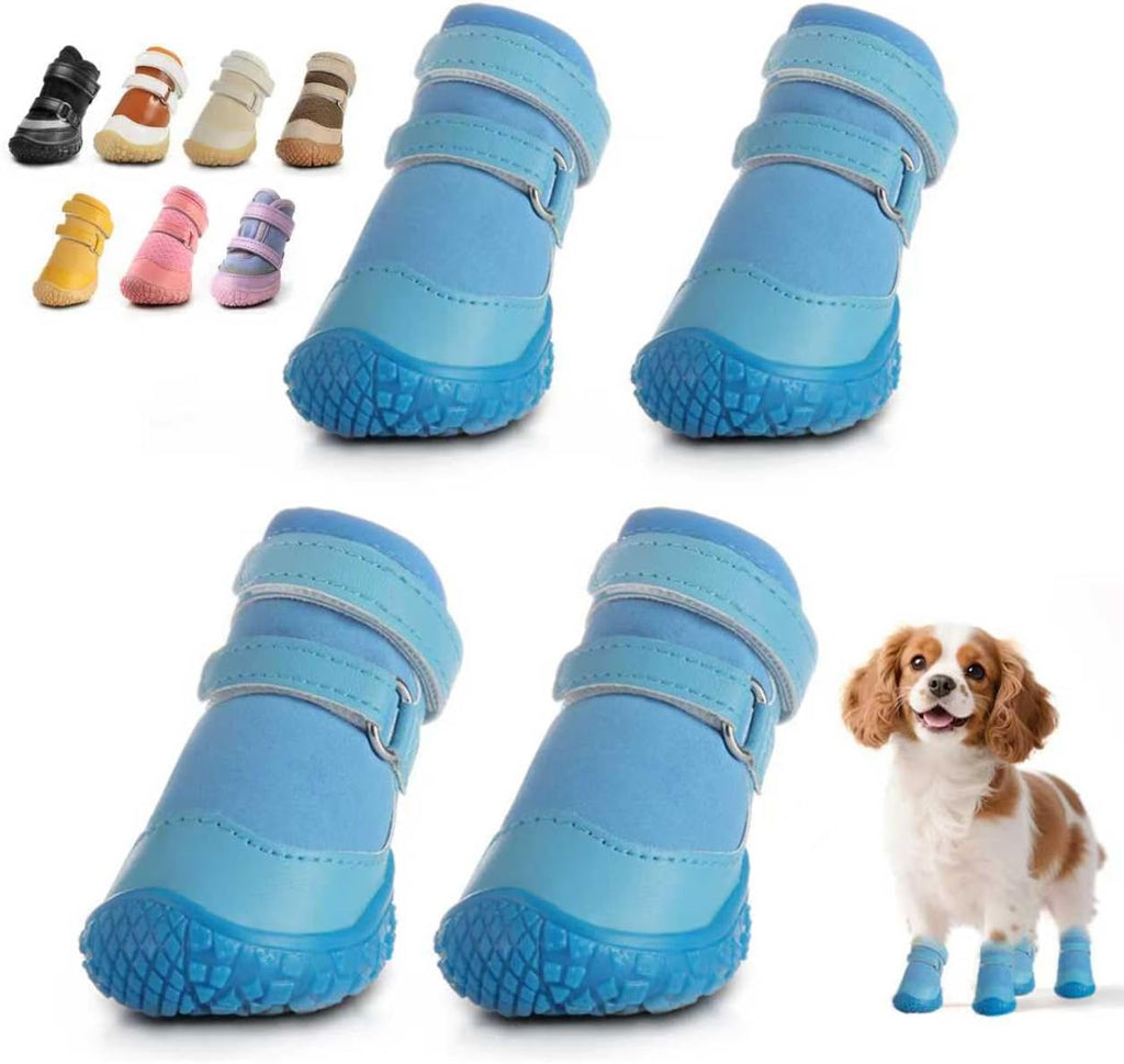 Dog Shoes for Small Dogs, Breathable Dog Boots Paw Protector for Hot Pavement Winter Snow, Dog Booties with Reflective Strips Rugged Anti-Slip Sole for Hardwood Floors Walking Black Size 1 - Image 13