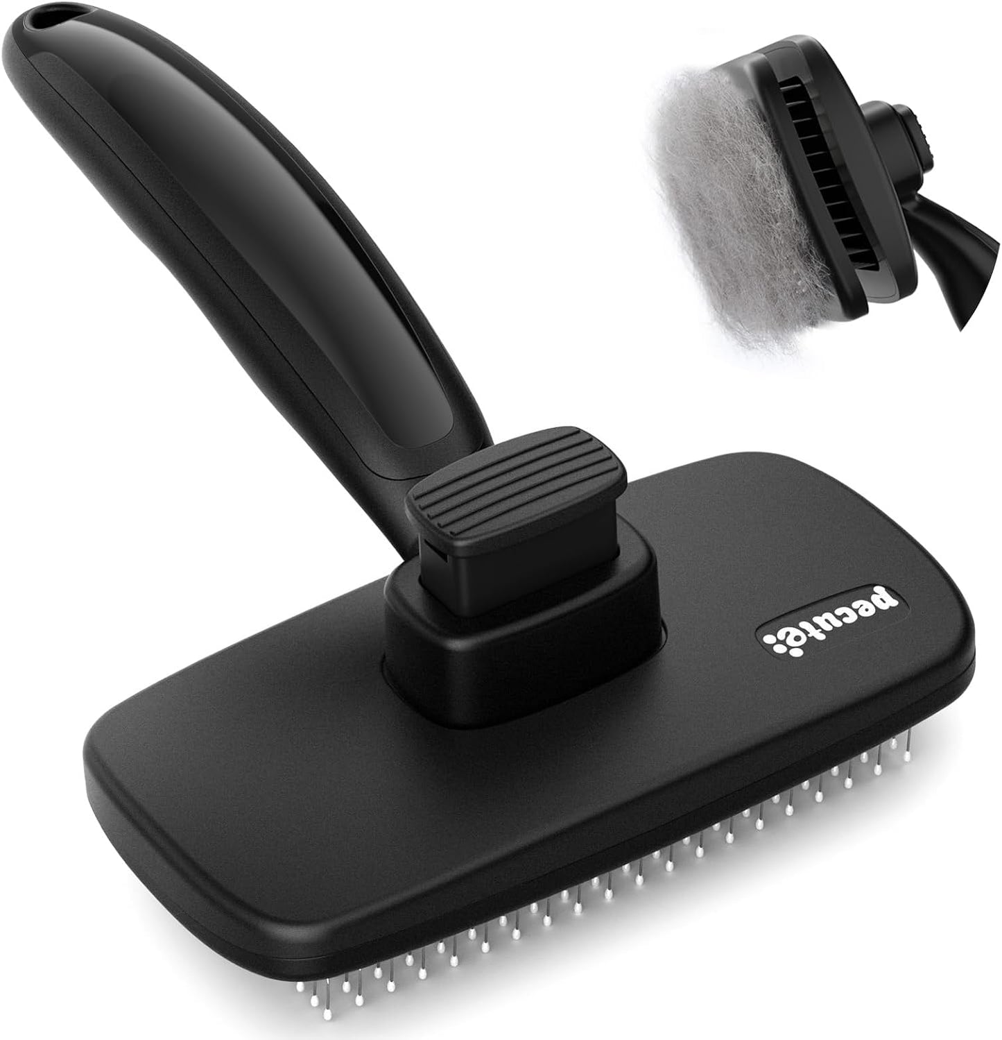 Pecute Skin Friendly Self-Cleaning Slicker Brush for Dog & Cat Shedding | 1 click clean, Lightweight, Undercoat hair removal, For short/long/double/white coats - Image 13