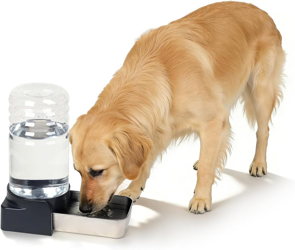 PAKEWAY 1 Gallon Automatic Gravity Dog Water Bowl Dispenser, Stainless Steel Large Capacity Pet Waterer with 3 Filters for Small to Medium Dogs and Cats - Image 13
