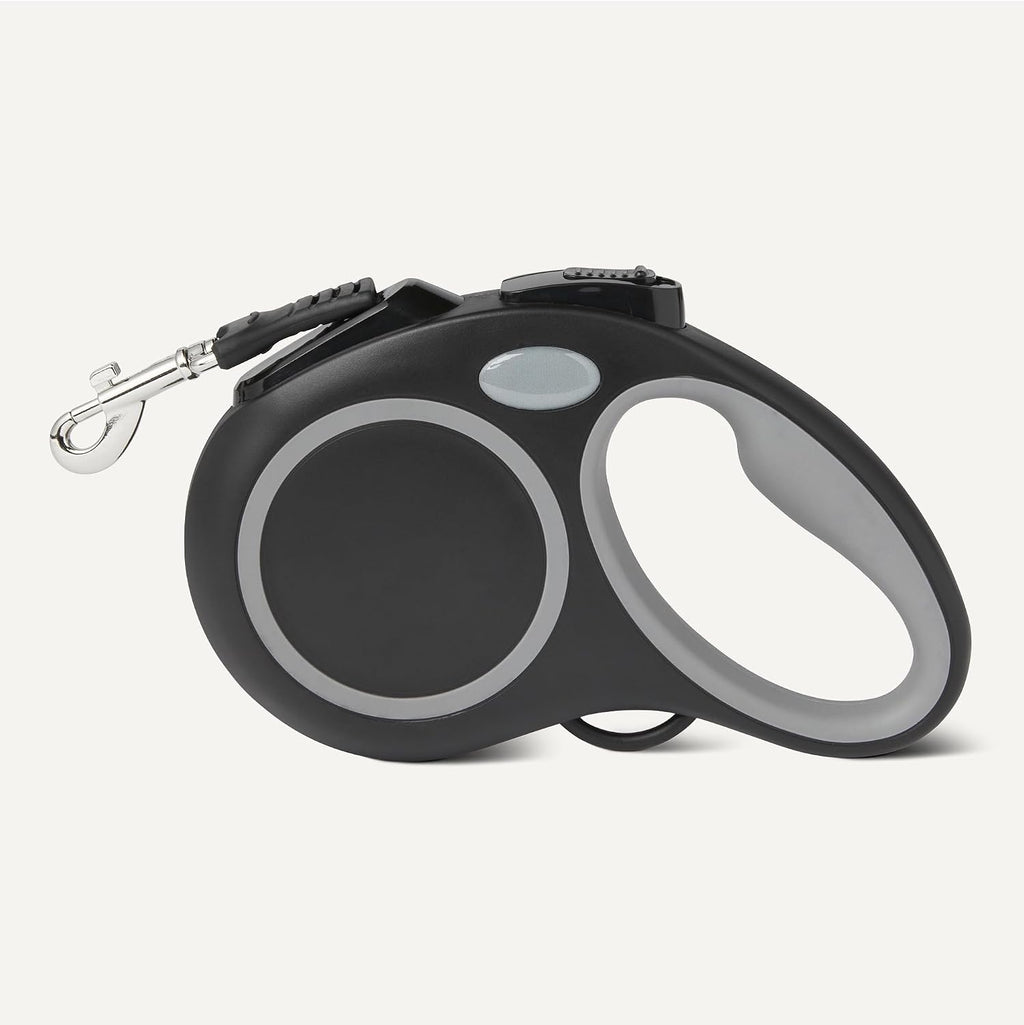Close up of quick-lock brake button on dog leash