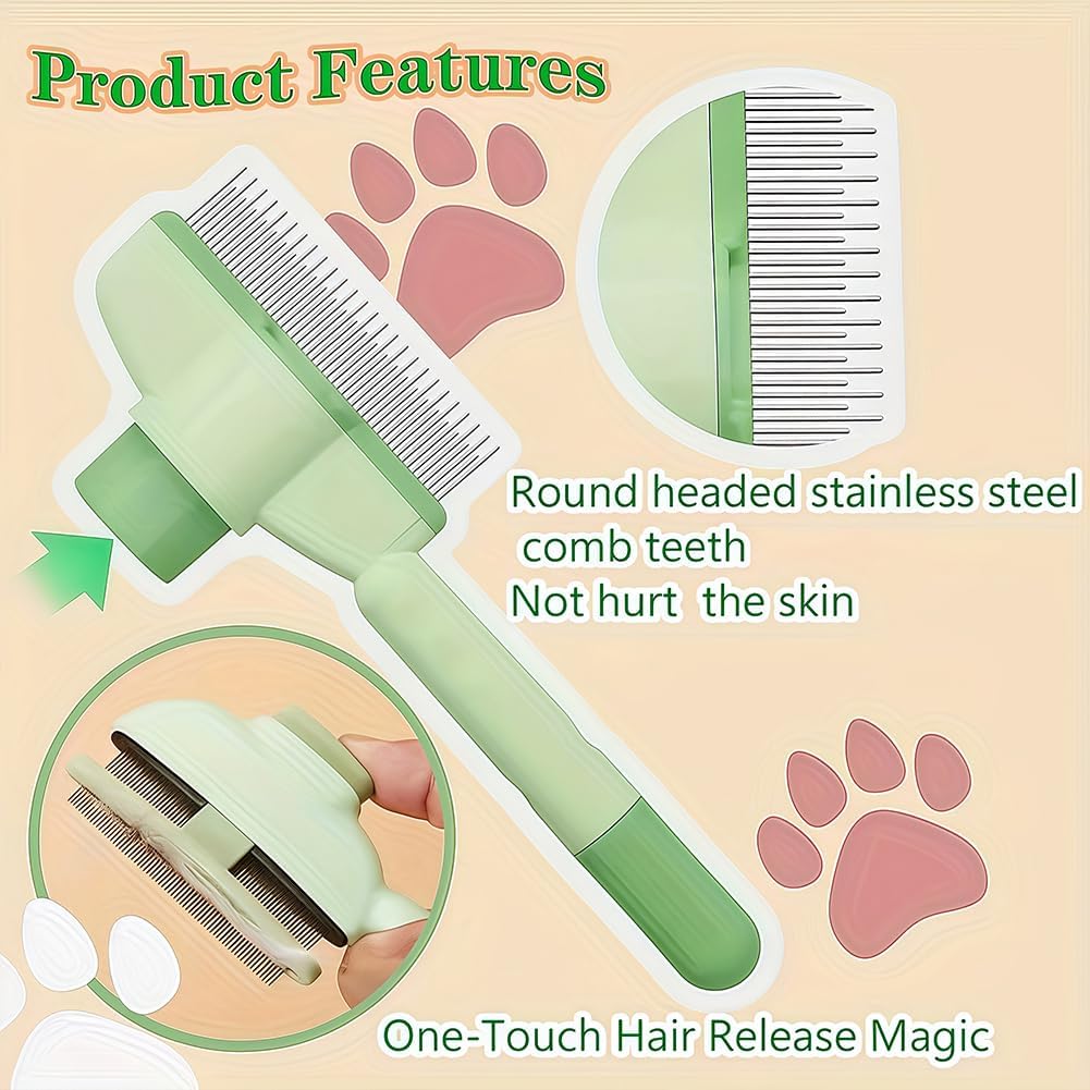 Side profile of Infinite Paradise grooming comb for cats