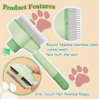Side profile of Infinite Paradise grooming comb for cats
