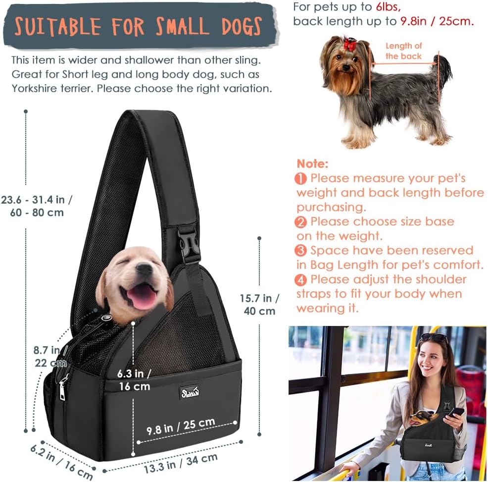 Close up of SlowTon dog carrier front storage pocket