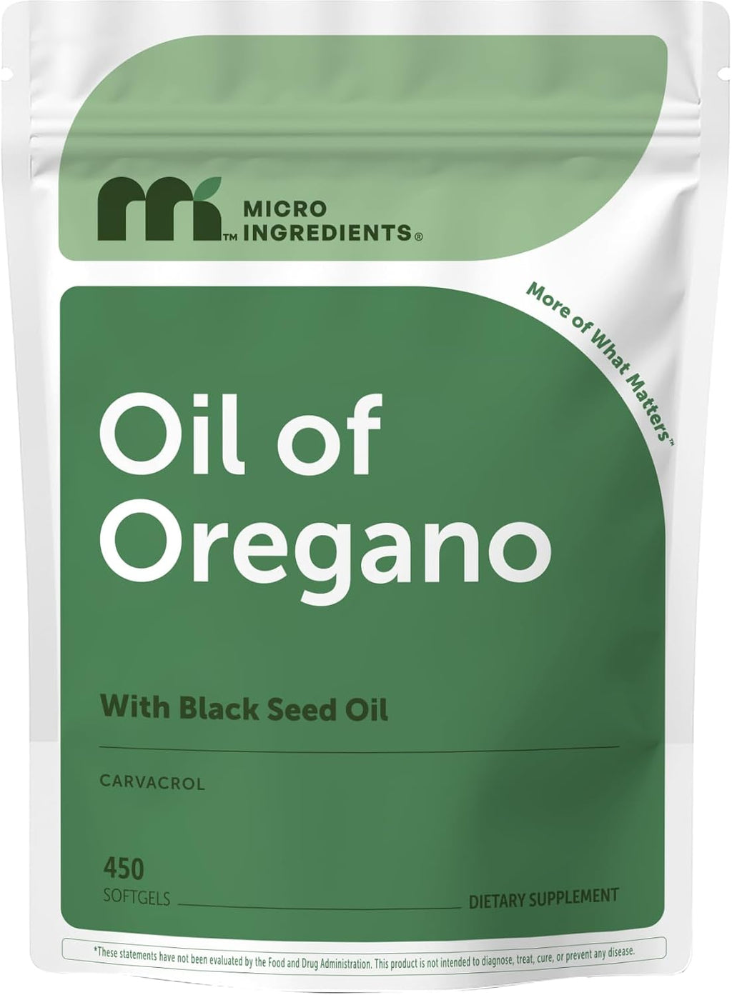 Micro Ingredients Oil Of Oregano 300 count value size display
