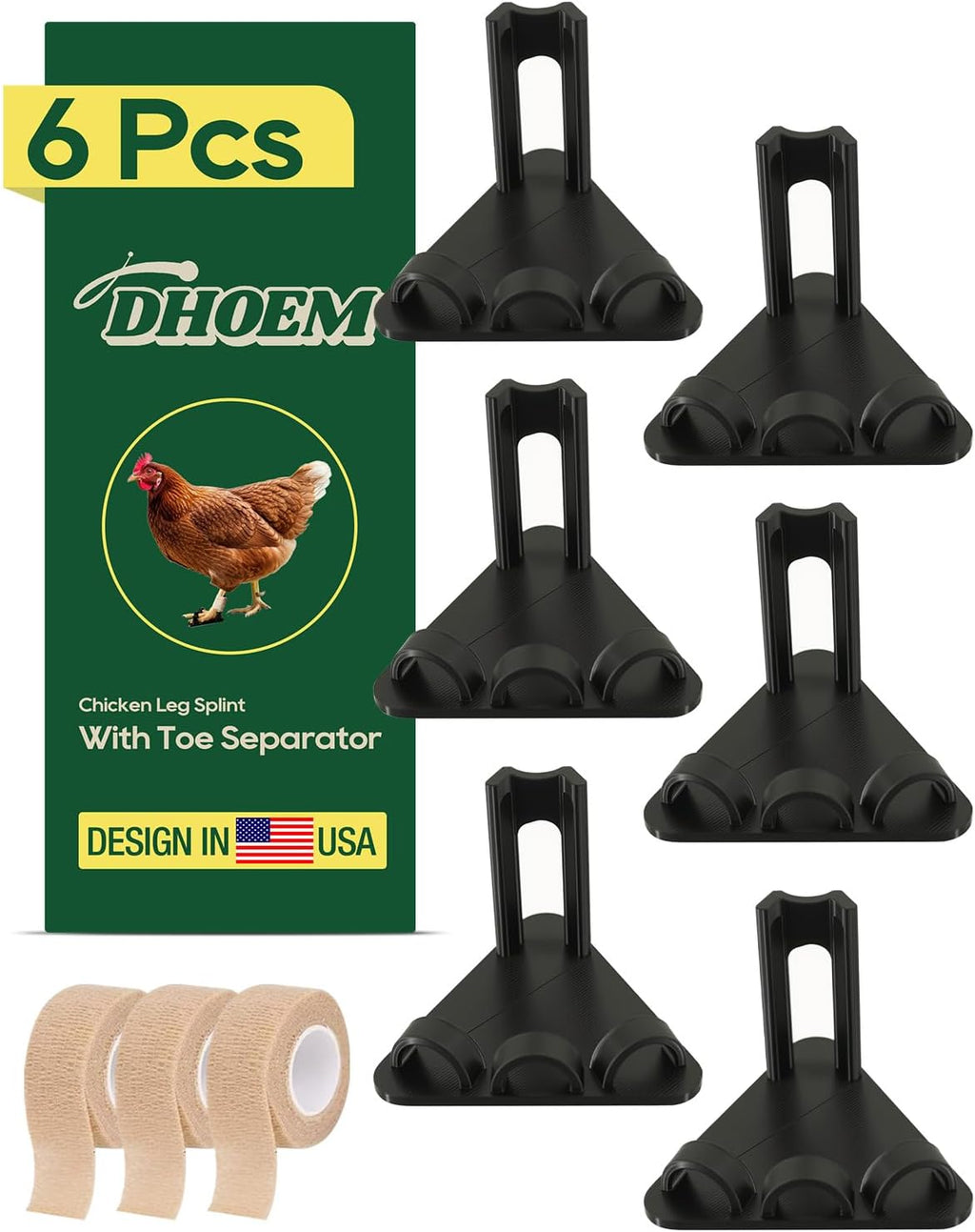 DHOEM multicolor chicken leg braces for all growth stages