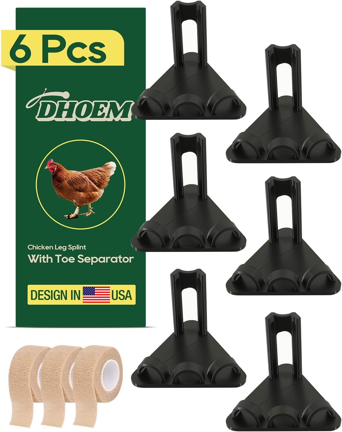 DHOEM multicolor chicken leg braces for all growth stages