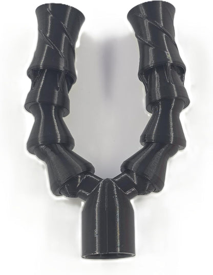 3DReeF Dual Random Flow Generator Kit front view showing black dual nano aquarium nozzles.