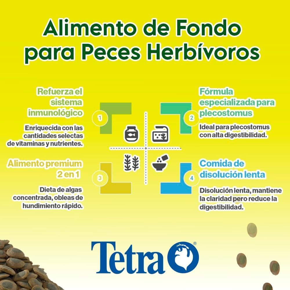 Tetra PRO PlecoWafers 2.12 Ounces, Nutritionally Balanced Vegetarian Fish Food, Concentrated Algae Center, Golds & Yellows, Model Number: 16447 - Image 5
