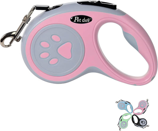 Veligood retractable dog leash pink front view