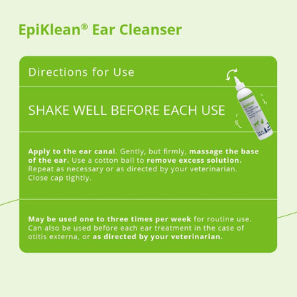 Epiklean ear cleaning solution being applied to a cat ear
