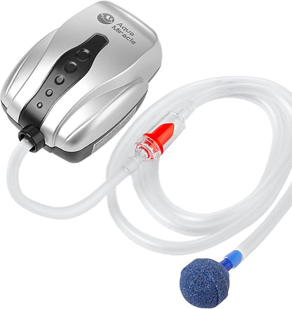 AquaMiracle Aquarium Air Pump Fish Tank Bubbler Aerator, All-in-One Fish Tank Air Pump Kit, Quiet Aquarium Bubbler - Image 1