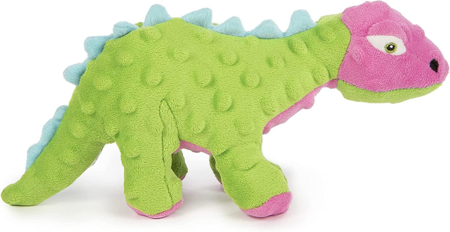 goDog Dinos Frills Squeaky Plush Dog Toy with Chew Guard Technology, Durable Fabric & Squeaker for Active Play, Gray, Large - Image 12