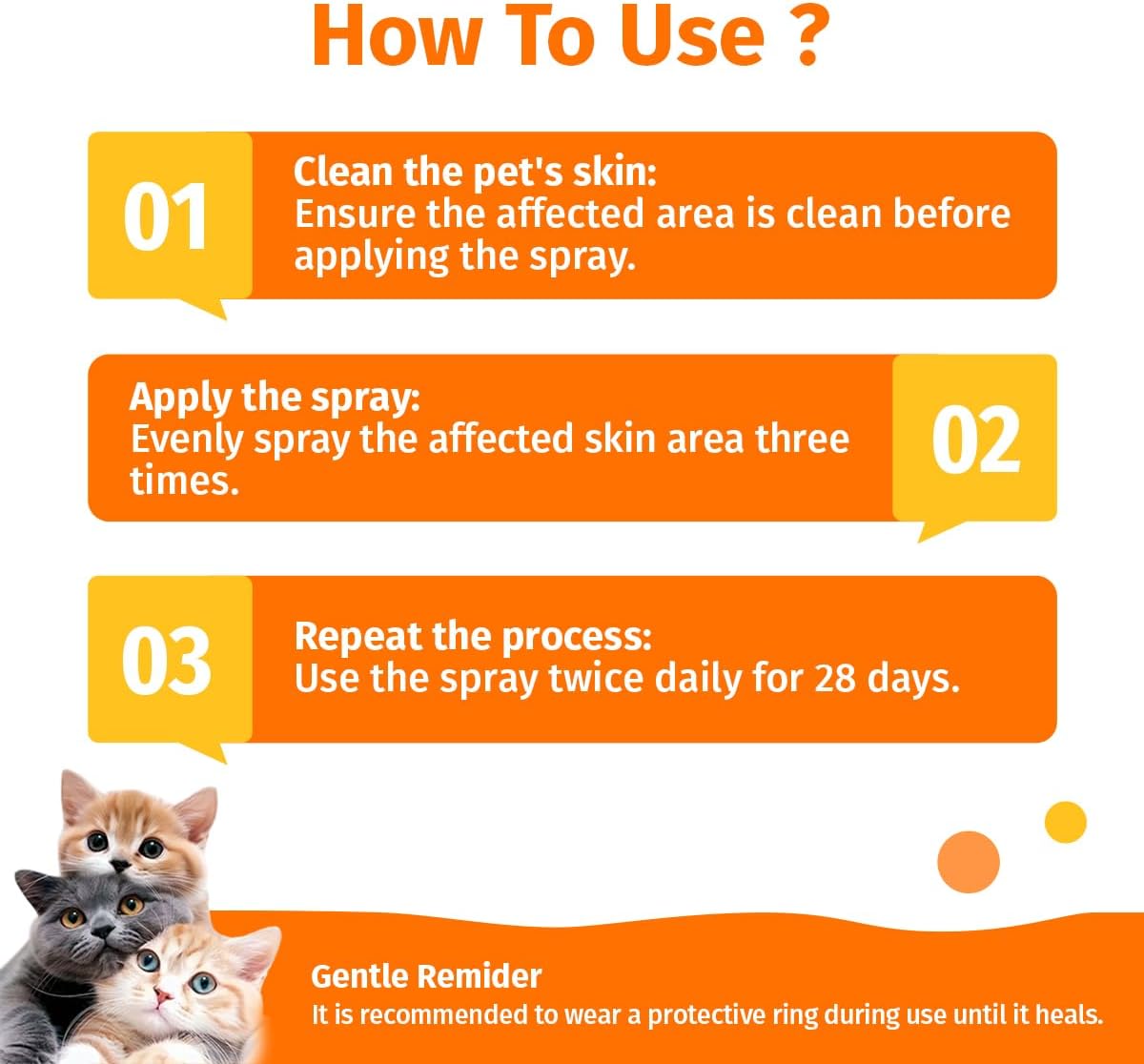 Cassiel Pet hypoallergenic dog spray application instructions for localized skin irritation