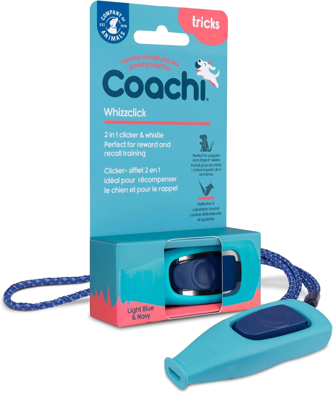 Coachi whizzclick combined clicker and whistle for canine distance control