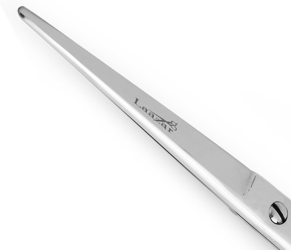 Laazar stainless steel cat grooming shear in packaging