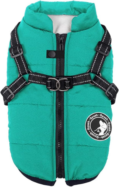 Gyuzh Dog Coat with Harness Puppy Coats Small Dog Harness Jacket Winter Waterproof Jackets for Smal Medium Large Dogs - Image 10