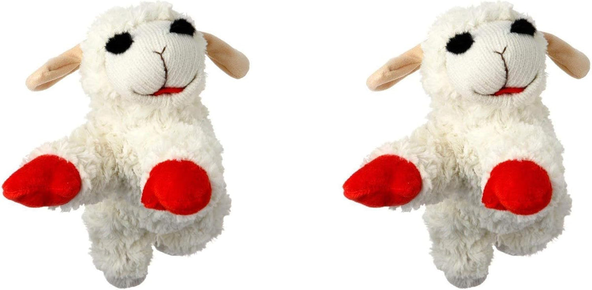 Set of 6 Multipet Lambchop squeaky plush toys for dogs