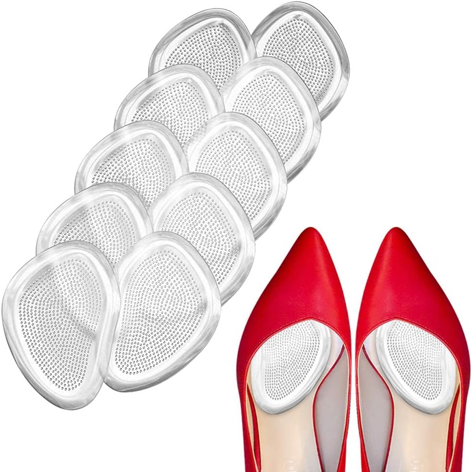 GUYUEHU Premium Metatarsal Pads front view showing transparent silicone gel design.