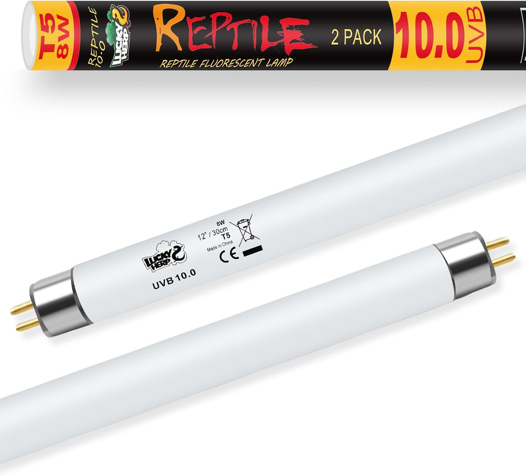 LUCKY HERP T5 UVB Reptile Light 2 Pack, 24W UVB 10.0 Reptile Light Bulb, UVA UVB Fluorescent Lamp Tube, UVB Lamp for Lizards, Turtles, Chameleons, Tortoises - Image 9