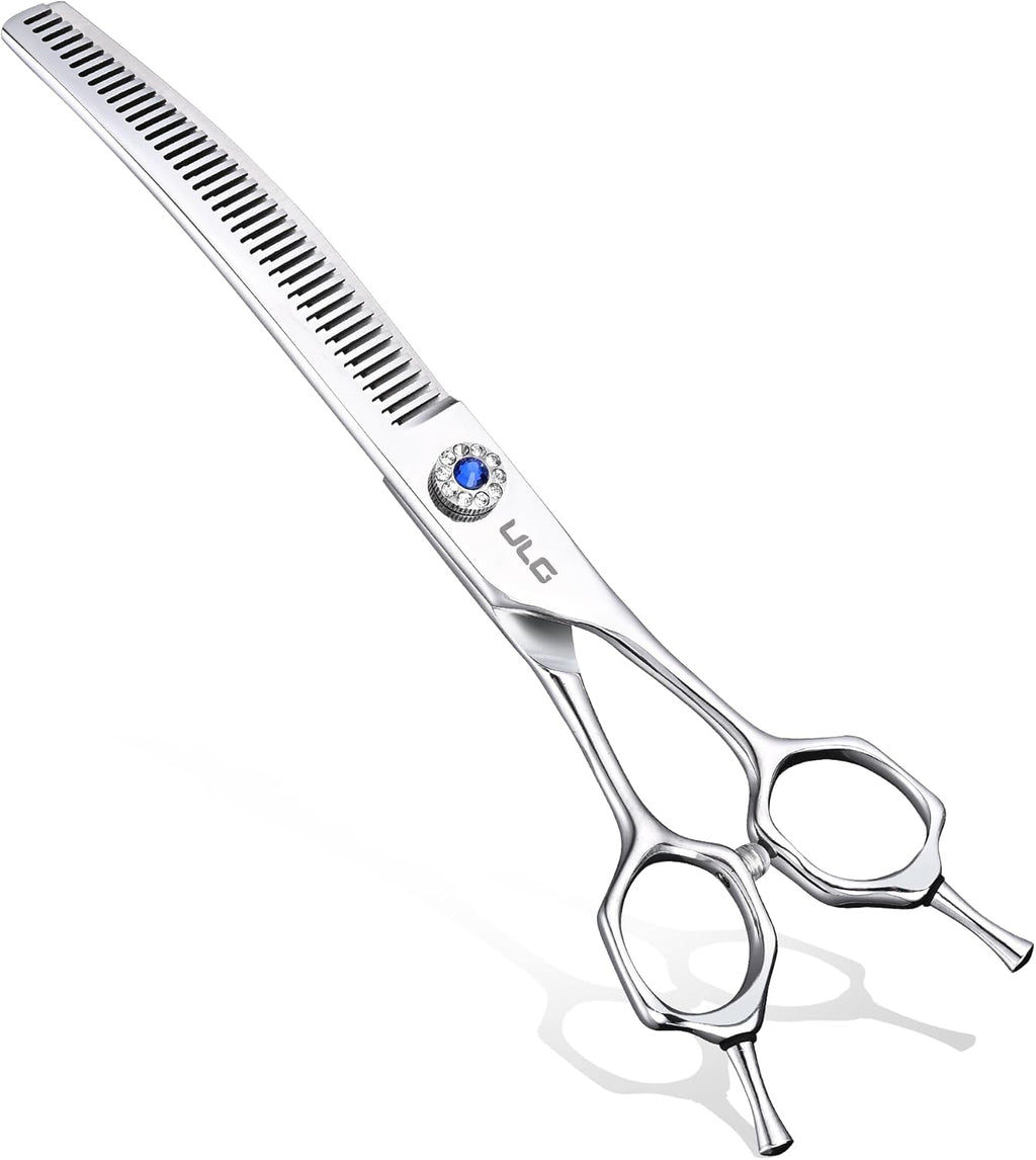 ULG Curved Dog Shears for Grooming, 7 Inch Professional Curved Dog Grooming Scissors for Trimming and Cutting, Japanese Stainless Steel Pet Hair Scissors - Image 10