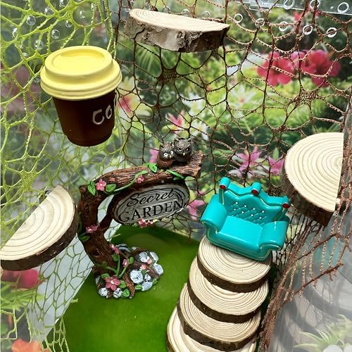 Jumping Spider Enclosure Accessories Kit, Habitat Decor-3 Wood Ledges & 1 Climbing Rope - Image 5