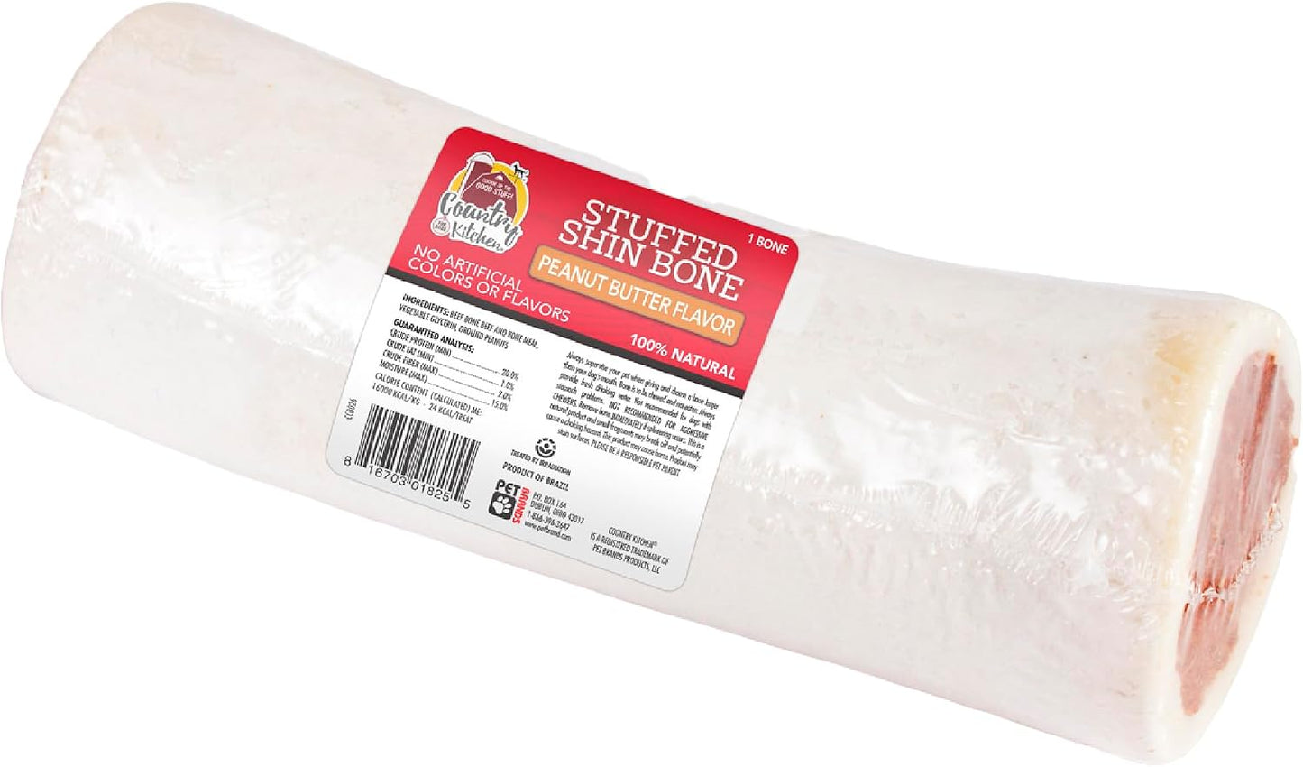Healthy natural long lasting dog chew stuffed with peanut butter