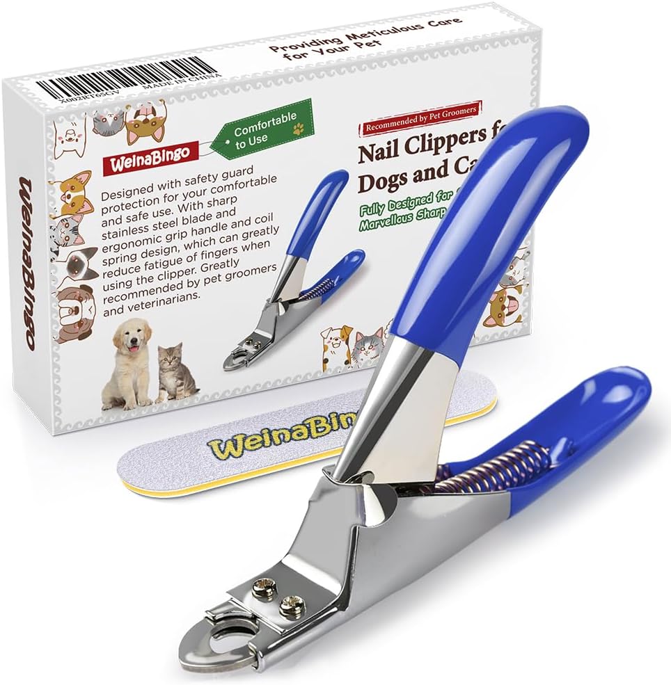 Dog Cat Pets Nail Clippers, Professional Pets Claw Trimmer with Free Nail File, Sharp Stainless Steel Blade, Sturdy Non Slip Handles - for Safe, Professional at Home Grooming - Image 10