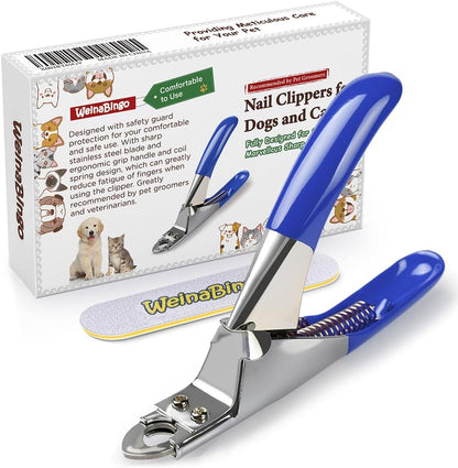 Dog Cat Pets Nail Clippers, Professional Pets Claw Trimmer with Free Nail File, Sharp Stainless Steel Blade, Sturdy Non Slip Handles - for Safe, Professional at Home Grooming - Image 10