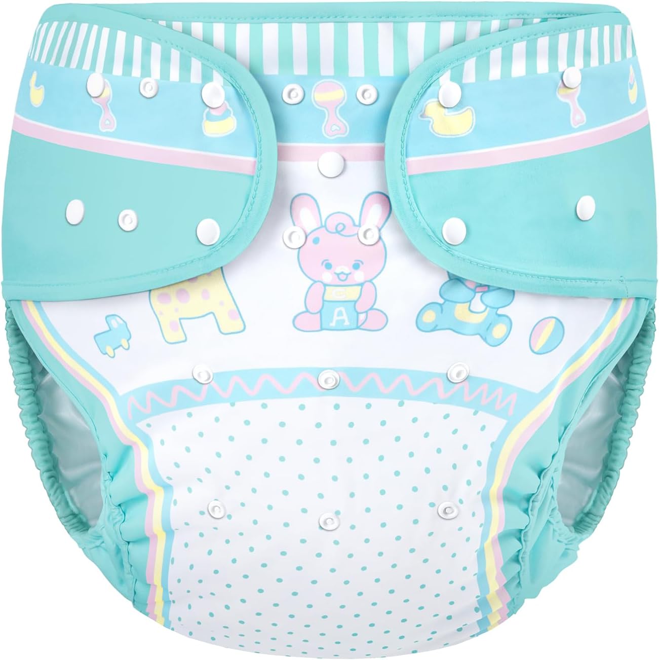 LittleForBig Baby Parade adult diaper cover front view