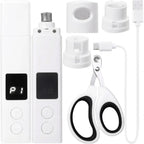 AUKCA electric pet nail grinder white front view for professional dog grooming