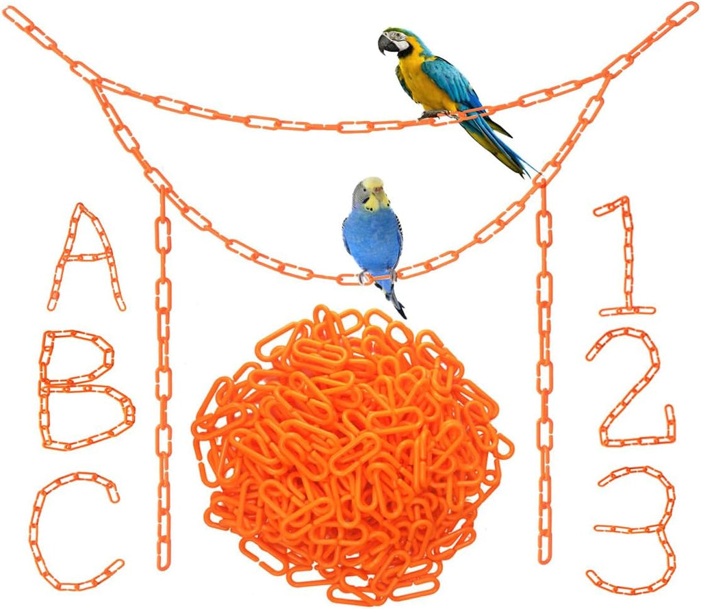 200Pcs Rainbow C-Clips Plastic Chain Links for Birds & Small Pets | Non-Toxic Safe & Durable. Chew-Resistant For Indoor/Outdoor. C-Clip Snaps Together Easily. Plastic Chain Toy For Small Pets - Image 11
