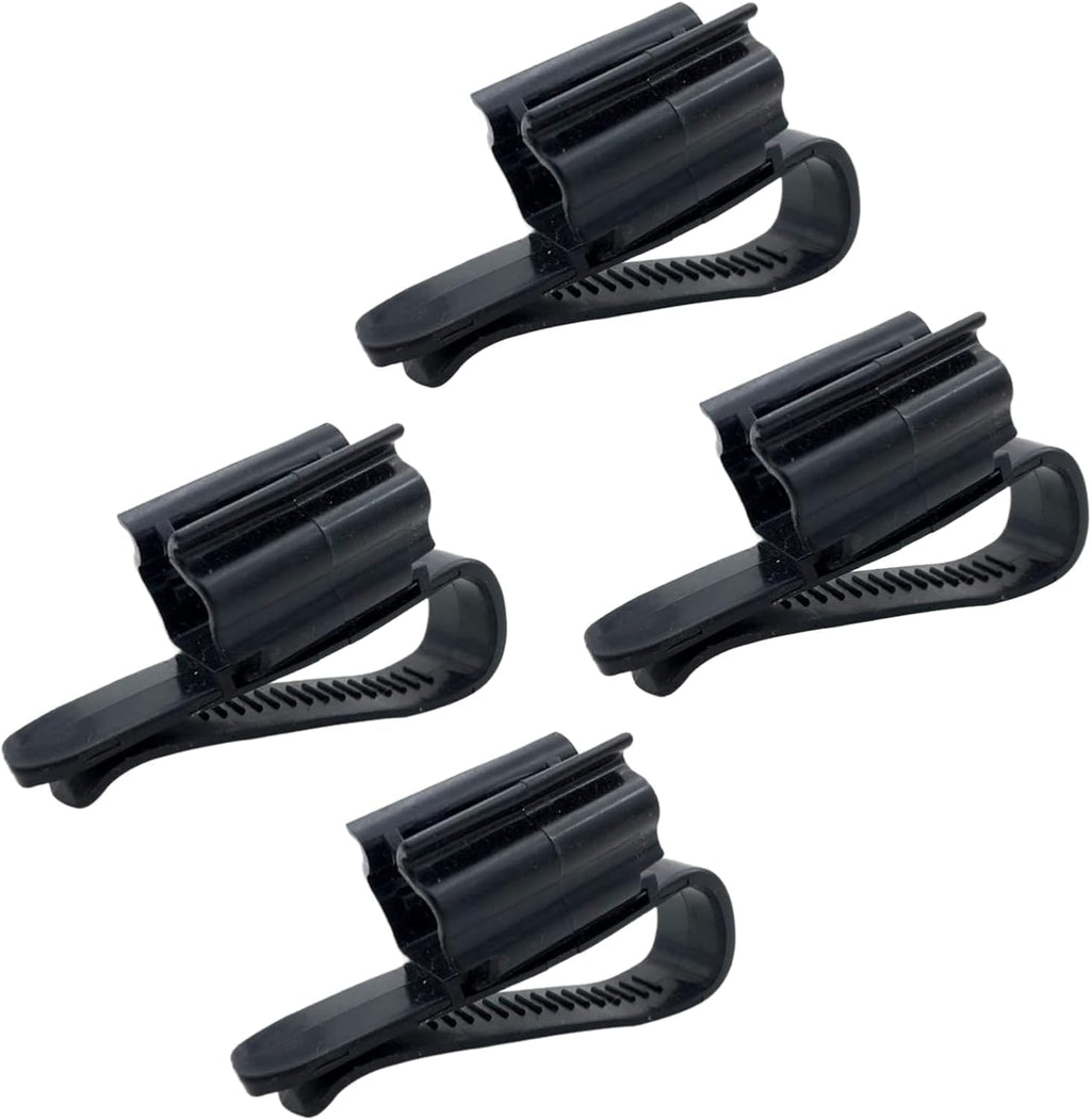 NexusPulse aquarium tube holder mounting clips 4 count front view showing adjustable clamp mechanism.