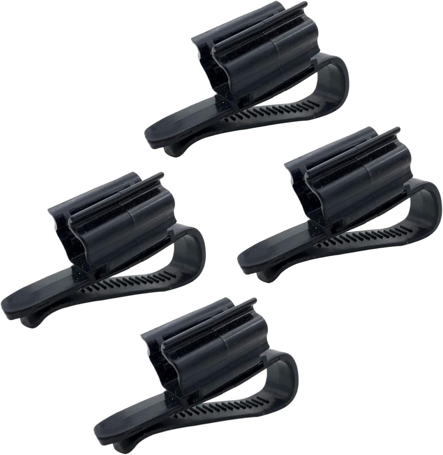 NexusPulse aquarium tube holder mounting clips 4 count front view showing adjustable clamp mechanism.