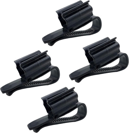 NexusPulse aquarium tube holder mounting clips 4 count front view showing adjustable clamp mechanism.