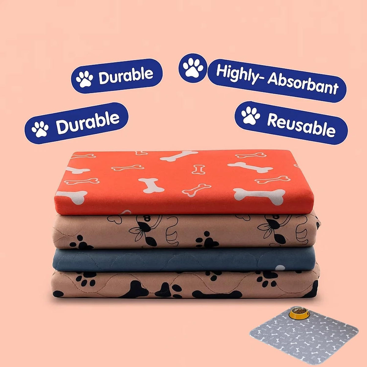 Close up view of multi-layer fabric structure of Boryaowang pet pad