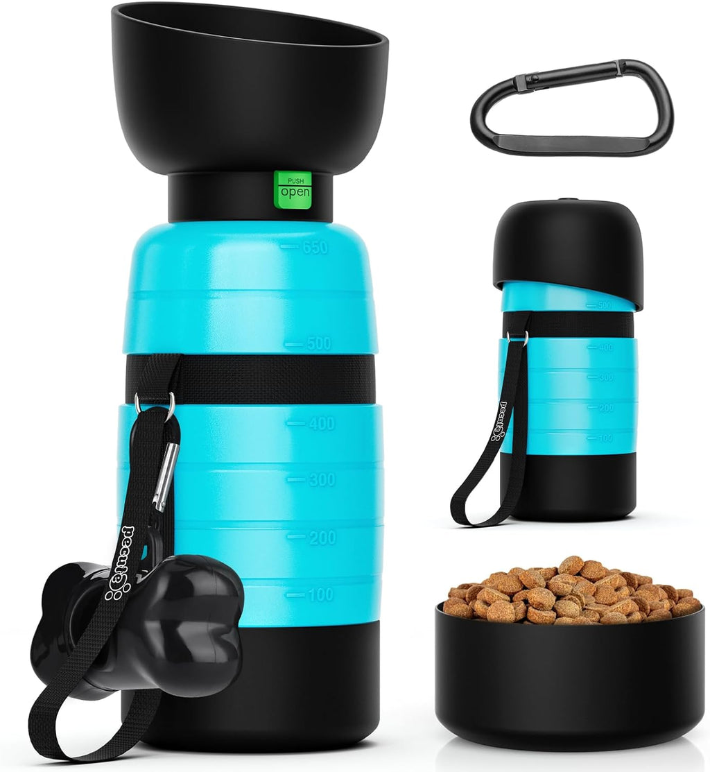 Pecute Portable 22 oz Dog Water Bottle, 2 in 1 Dog Water Bottle Bowl Leakproof with Double Seal, BPA Free, Lightweight, Pet Water Bottel Dispenser for Outdoor Walking Triping Hiking Camping Travels - Image 10