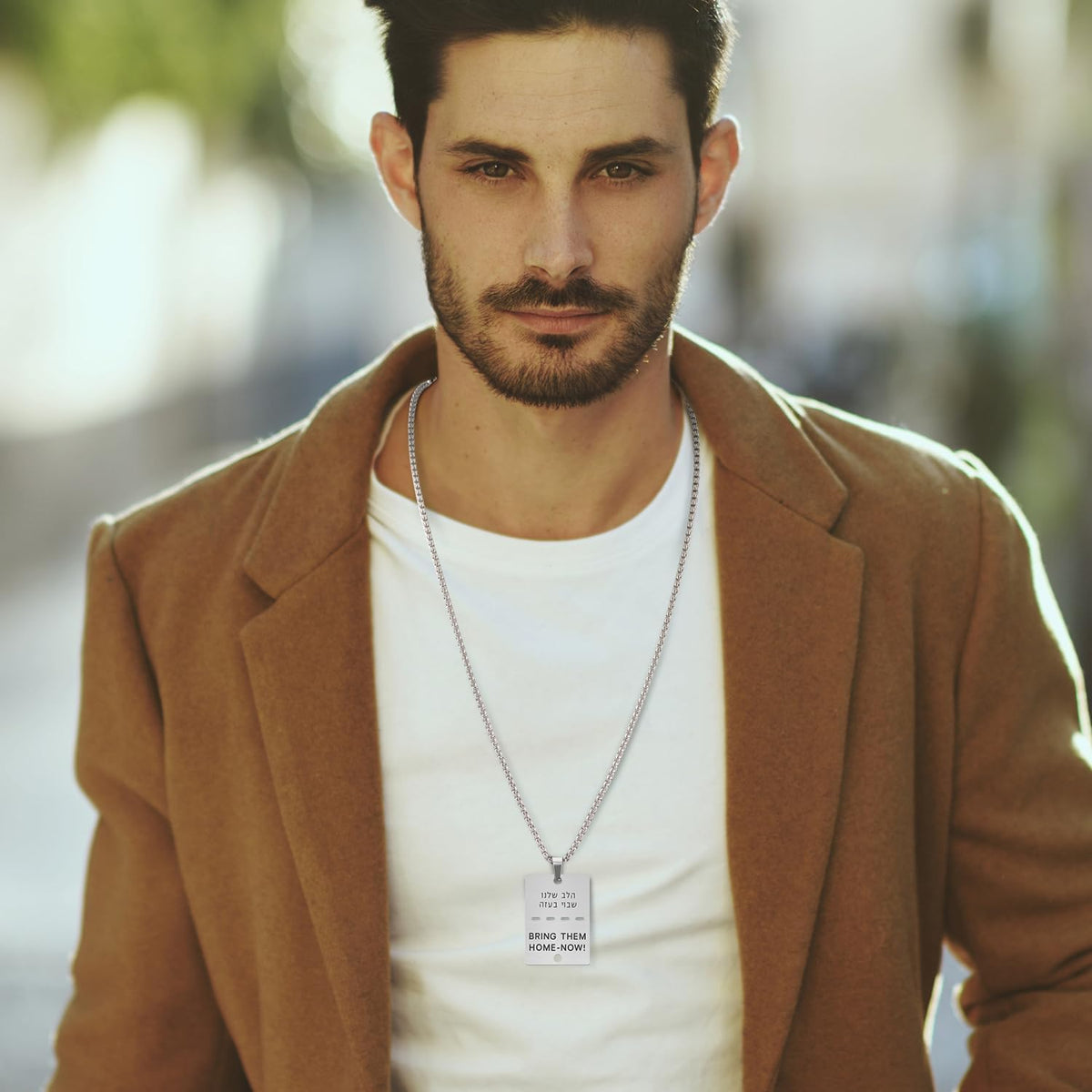 Mikovivi Bring Them Home Now Pendant And Ball Chain Jewellery Display