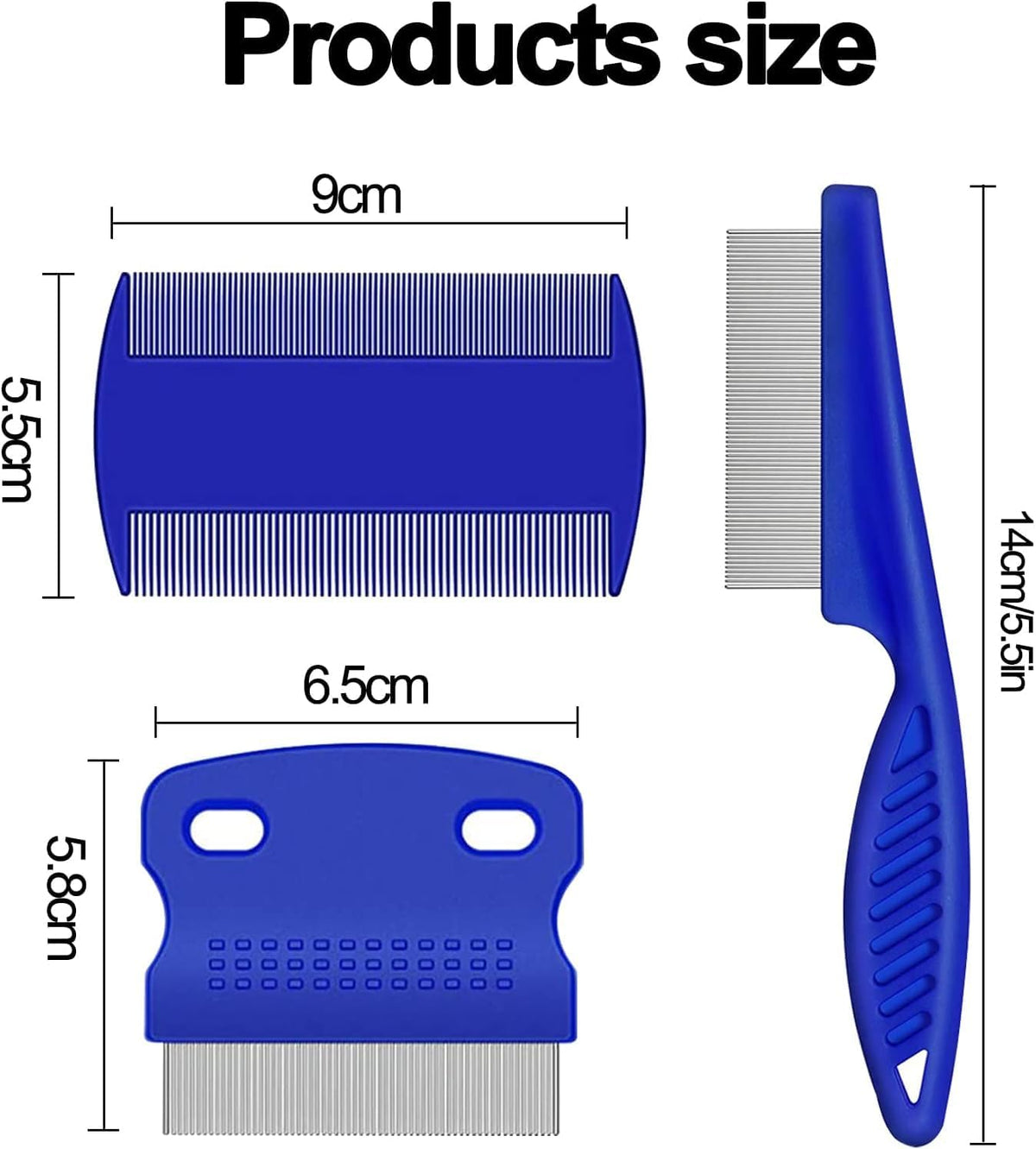 Close-up of stainless steel fine teeth pet comb for flea removal