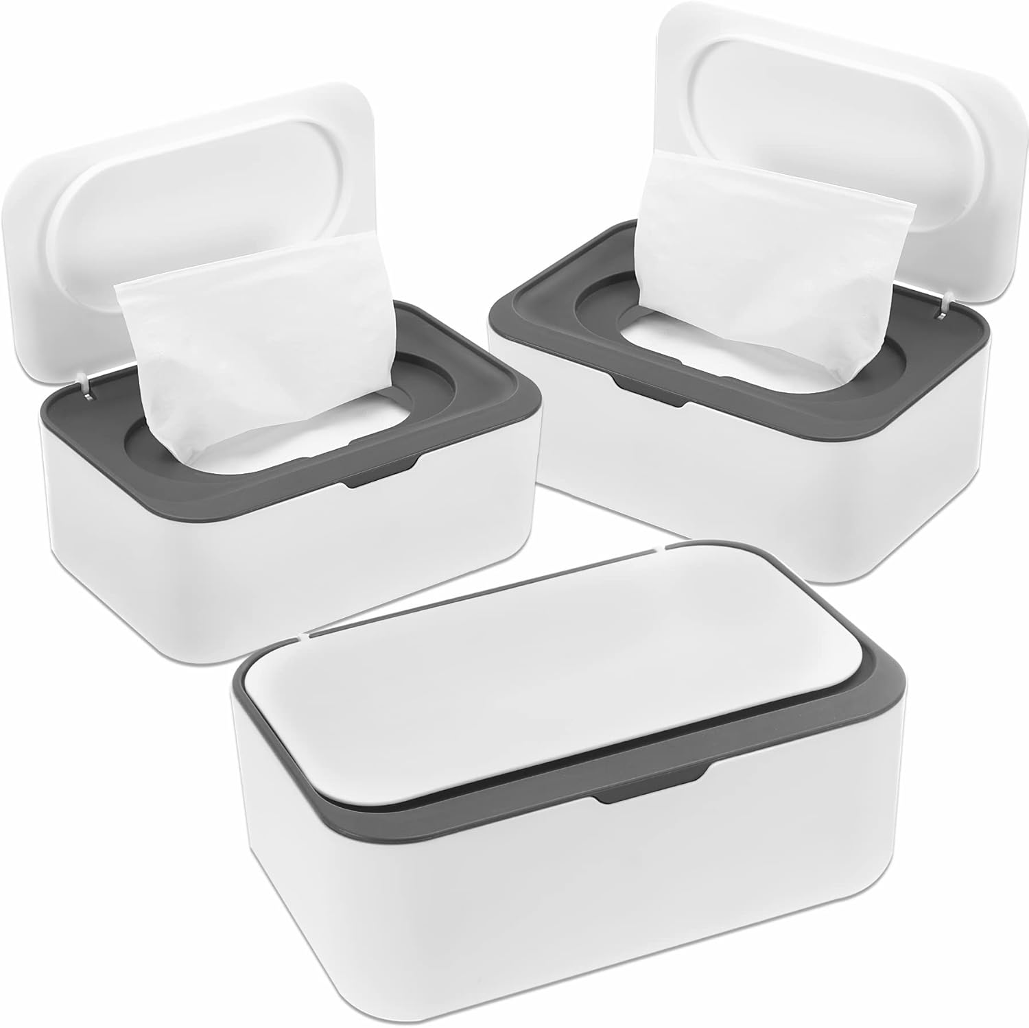 Novwang 3 pack baby wipes dispenser front view