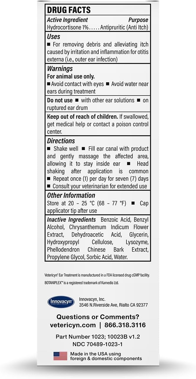 Vetericyn 1.5 fluid ounce ear treatment packaging