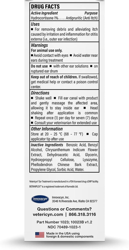 Vetericyn 1.5 fluid ounce ear treatment packaging
